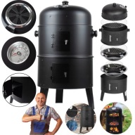 WĘDZARNIA GRILL STALOWA WĘGLOWY OGRODOWY PRZENOŚNY PALENISKO TUBA RUSZT