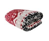 Koc Kontrast poliester 200 cm x 150 cm biały