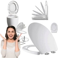 DESKA SEDESOWA DESKA WOLNOOPADAJĄCA AN86 BIAŁY POLIPROPYLEN KOŁO CERSANIT