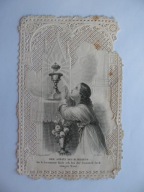 SKARB SERCA ŚWIĘTEGO przedwojenny ŚW. OBRAZEK KORONKA