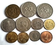 zestaw moneta Singapur 11 szt.