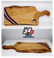 Deska dębowa do krojenia z żywicą epoksydową 45/19cm