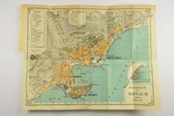 ORYGINALNA STARA MAPA MONAKO MONTE-CARLO 1907 r. BDB STAN