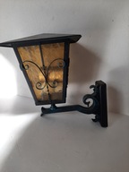 VINTAGE DUŻA ORYGINALNA LAMPA KINKIET,NA ZEWNĄTRZ KUTA LATARNIA METALOWA