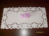 Duży bieżnik -ręczny haft richelieu