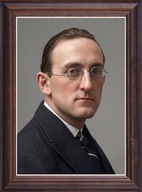 Obraz Jan Lechoń portret w drewnianej ramie ze szkłem