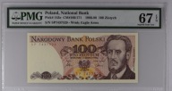 100zł Ludwik Waryński 1988 rok PMG 67 Seria SP
