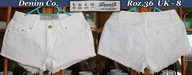 DenimCo. Krótkie białe spodenki Roz.36