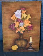 KWIATY OBRAZ NA PŁÓTNIE