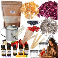 ZESTAW DIY DO ROBIENIA ŚWIEC SOJOWYCH KOMPLET NA 5 ŚWIEC | PREZENT