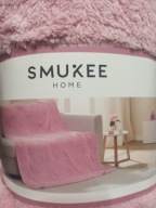 KOC WALENTYNKI PLUSZOWY W KOKARDKI CUDNY RÓŻ 150X200CM