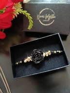 Bransoletka na Walentynki Hematyt Prezent Róża