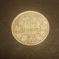 1/2 MARKI 1906r. /SREBRO / A 2
