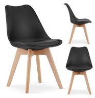 KRZESŁO KUCHENNE NOWOCZESNE DO SALONU KUCHNI JADALNI CZARNE ATTE MUFART