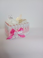 TORCIK BOX SERCE Z KINDER CZEKOLADEK DLA DZIECi NA KOMUNIĘ