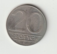 PRL 20 zloty 1990 ladny stan