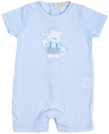 BODY NIEMOWLĘCE Niebieskie z Misiem KRÓTKI RĘKAW RĘKAWEK Bawełna 68 cm 6m+