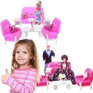 MEBELKI SALON DO DOMKU MEBLE DLA LALEK AKCESORIA