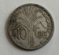 Moneta Indochiny Francuskie 10 cent 1945