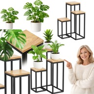 KWIETNIK STOJĄCY NA KWIATY DONICE ROŚLINY METALOWY PÓŁKI LOFT DO DOMU BIURA