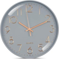 ZEGAR ŚCIENNY 30 CM CICHY BEZ TYKANIA NOWOCZESNY DUŻE CYFRY DO SALONU