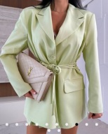 ME GUSTA marynarka damska wiązana pistacja