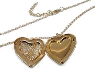 Naszyjnik łańcuszek z sercem na foto