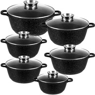 Zestaw garnków Zilner aluminiowe 12 el.