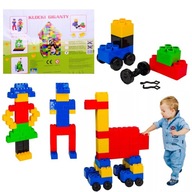 ZESTAW KLOCKÓW GIGANTÓW OGROMNE CEGŁY 141 SZTUK DLA DZIECI POLSKA PRODUKCJA