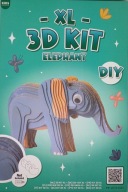 FIGURKA ZRÓB TO SAM SKLEJ POMALUJ KARTON XL 3D KIT KIDS KINGDOM DIY SŁOŃ