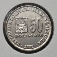WENEZUELA [1533]*50 boliwarów 2002 Herb, Simón Bolívar, 50 BOLÍVARES