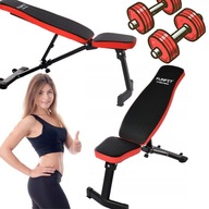 Ławka treningowa FUNFIT wielopozycyjna regulowana do ćwiczeń siłowych w dom