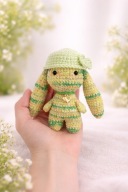 Zajączek wiosenny z serduszkiem mała maskotka | handmade