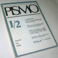 "PISMO" MIESIĘCZNIK LITERACKI NR 1/2 STYCZEŃ-LUTY 1983