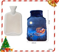 Termofor ŚWIĄTECZNY z puszystym pokrowcem Świetny prezent 1,8 L z Mikołajem