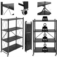 REGAŁ MAGAZYNOWY METALOWT NA KÓŁKACH 125 x 73 x 34cm DO GARAZU FIRMY BIURA