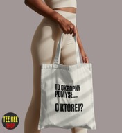 Bawełniana Torba Eko Shopper naturalny – Humor "O Której?"