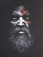 Kratos God of War obraz ręcznie grawerowany na blasze Oryginalny prezent