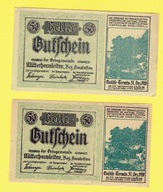 AUSTRIA 50 HELLER 1920 r. /56/ Butfchein