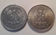 1 zł.1976 i 1977 rok, mennicze .