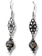 AW05 Kolczyki kamienie AGAT WĘŻOWY