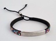 FAJNA FRANCUSKA BRANSOLETKA SKÓRA CYRKONIE