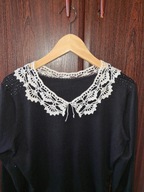 Kołnierzyk bawełniany robiony na szydełku