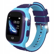 SMARTWATCH ZEGAREK DLA DZIECI SIM TELEFON WIDEOROZMOWY GPS SMS NIEBIESKI