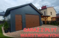 Projekt garażu z płyt warstwowych 35m2 (budynek gospodarczy bez pozwolenia)