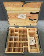 Skrzynia Drewniana Wojskowa - 15L - 50 x 40 x 19 Skrzynka z Klamrą