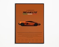 PLAKAT LAMBORGHNI REVUELTO IDEALNY NA PREZENT OBRAZ NA ŚCIANE A3