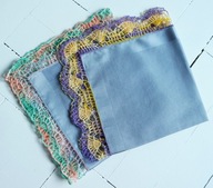 Serwetki materiałowe chustki do nosa ozdobne szare