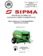 SIPMA PS 1213 Faster - instrukcja obsługi, katalog części prasy (I2013-...)