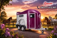 Przyczepa do 2 koni Gold 3 Cheval Liberte 2 konna z siodlarnią aluminiowa